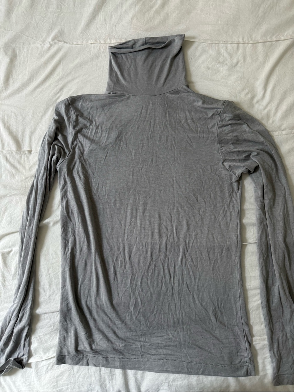 Uniqlo Light Gray Cowl Neck Top